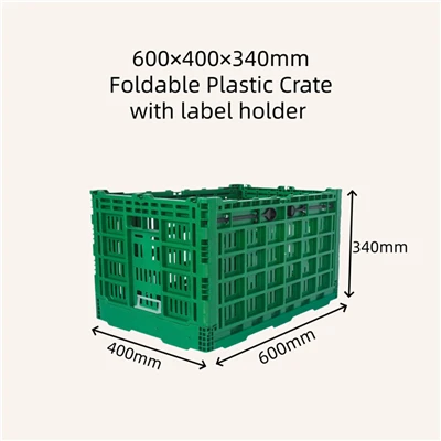 600x400x340mm kokkupandav plastkast sildihoidjaga
