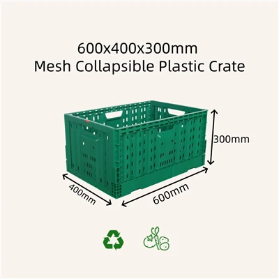 600x400x300 mm võrguga kokkupandav plastkast